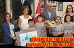 ÖĞRENCİLER PROJELERİNİ BAŞKAN SEYFİ DİNGİL’E SUNDU