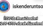 İTSO’da Mesai Saatleri 12.00-1700 olarak düzenlendi