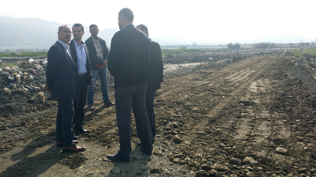 Akçalı çöp aktarma tesisindeki ilk çalışma
