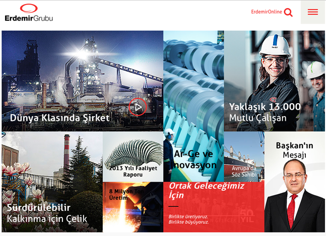 Erdemir Grubu Web Sitesi Görsel