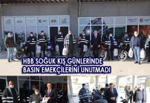 HBB SOĞUK KIŞ GÜNLERİNDE BASIN EMEKÇİLERİNİ UNUTMADI