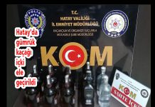 Hatay’da gümrük kaçağı içki ele geçirildi