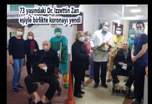 73 yaşındaki Dr. İzzettin Zan eşiyle birlikte koronayı yendi