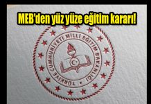 MEB’den yüz yüze eğitim kararı!