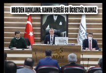 HBB’DEN AÇIKLAMA: KANUN GEREĞİ SU ÜCRETSİZ OLAMAZ