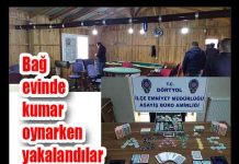 Bağ evinde kumar oynarken yakalandılar