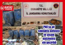 PKK’ya ait sığınakta patlayıcı ve yaşam malzemesi ele geçirildi