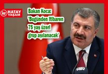 Bakan Koca: ‘Bugünden itibaren 75 yaş üzeri grup aşılanacak’
