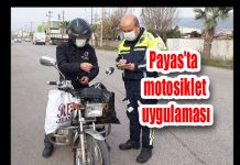Payas’ta motosiklet uygulaması