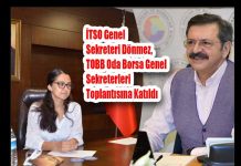İTSO Genel Sekreteri Dönmez, TOBB Oda Borsa Genel Sekreterleri Toplantısına Katıldı