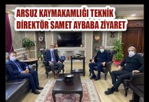 ARSUZ KAYMAKAMLIĞI TEKNİK DİREKTÖR SAMET AYBABA ZİYARET