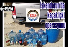 İskenderun’da kaçak içki operasyonu