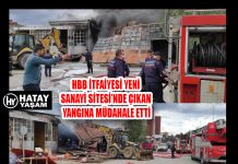 HBB İTFAİYESİ YENİ SANAYİ SİTESİ’NDE ÇIKAN YANGINA MÜDAHALE ETTİ