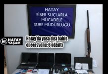 Hatay’da yasa dışı bahis operasyonu: 6 gözaltı