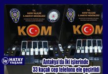 Antakya’da İki işlerinde 33 kaçak cep telefonu ele geçirildi