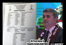AK Parti Hatay İl Yönetim Kurulu Belli Oldu