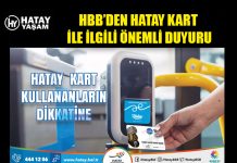HBB’DEN HATAY KART İLE İLGİLİ ÖNEMLİ DUYURU