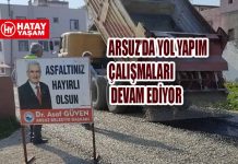 ARSUZ’DA YOL YAPIM ÇALIŞMALARI DEVAM EDİYOR
