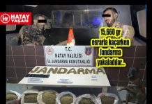 15,660 gr esrarla kaçarken Jandarma yakaladılar…