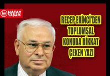 RECEP EKİNCİ’DEN TOPLUMSAL KONUDA DİKKAT ÇEKEN YAZI