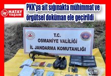 PKK’ya ait sığınakta mühimmat ve örgütsel doküman ele geçirildi