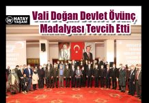 Vali Doğan Devlet Övünç Madalyası Tevcih Etti