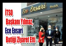 İTSO Başkanı Yılmaz, Ece Ensari Butiği Ziyaret Etti