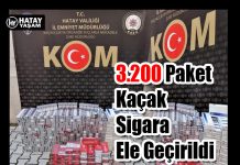 3.200 Paket Kaçak Sigara Ele Geçirildi