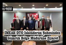 İMEAK DTO İskenderun Şubesinden Gümrük Bölge Müdürüne Ziyaret