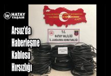 Arsuz’da Haberleşme Kablosu Hırsızlığı