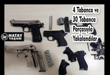 4 Tabanca ve 30 Tabanca Parçasıyla Yakalandılar
