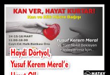 Haydi Dörtyol, Yusuf Kerem Meral’e Umut Ol!