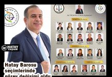 Hatay Barosu seçimlerinde görev değişimi oldu