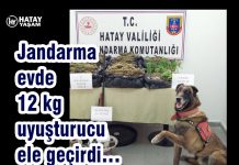 Jandarma evde 12 kg uyuşturucu ele geçirdi…