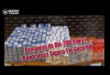 Osmaniye’de bin 280 paket bandrolsüz sigara ele geçirildi