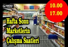 Hafta Sonu Marketlerin Çalışma Saatleri