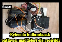 Eylemde kullanılacak patlayıcı maddeleri ele geçirildi