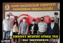 EMNİYET MÜDÜRÜ GÜNEŞ’ TEN HGC İSKENDERUN TEMSİLCİLİĞİ’NE ZİYARET