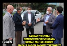 BAŞKAN TOSYALI:DENİZCİLER VE MUSTAFA KEMAL MAHALLEMİZE KAPALI SAPOR SALONU YAPIYORUZ