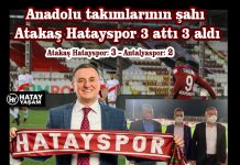Anadolu takımlarının şahı Atakaş Hatayspor 3 attı 3 aldı