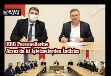 HBB Personellerine Arsuz’da ki İşletmelerden İndirim