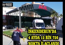 İSKENDERUN’DA 4 AYDA 12 BİN 726 NOKTA İLAÇLANDI