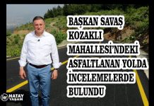 BAŞKAN SAVAŞ KOZAKLI MAHALLESİ’NDEKİ ASFALTLANAN YOLDA İNCELEMELERDE BULUNDU