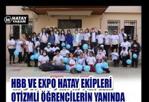 HBB VE EXPO HATAY EKİPLERİ OTİZMLİ ÖĞRENCİLERİN YANINDA