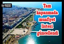 Tam kapanmada muafiyet listesi güncellendi