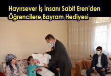 Hayırsever İş İnsanı Sabit Eren’den Öğrencilere Bayram Hediyesi
