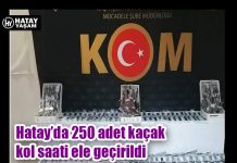 Hatay’da 250 adet kaçak kol saati ele geçirildi