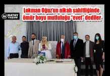 Lokman Oğuz’un nikah şahitliğinde ömür boyu mutluluğu “evet” dediler