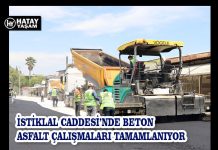 İSTİKLAL CADDESİ’NDE BETON ASFALT ÇALIŞMALARI TAMAMLANIYOR