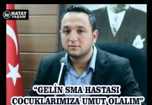 “GELİN SMA HASTASI ÇOCUKLARIMIZA UMUT OLALIM”